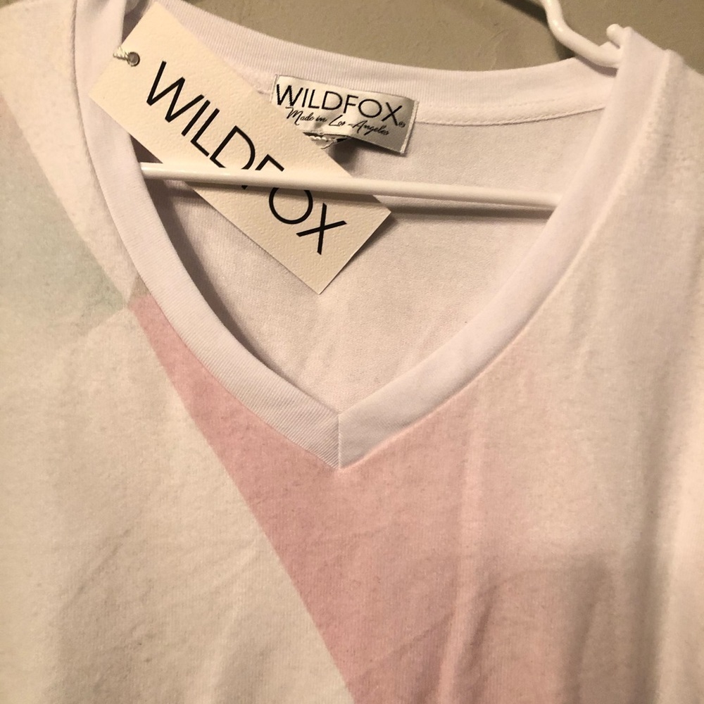 Wild fox kaleidoscope baggie beach V-neck tyedye S - Picture 5 of 6
